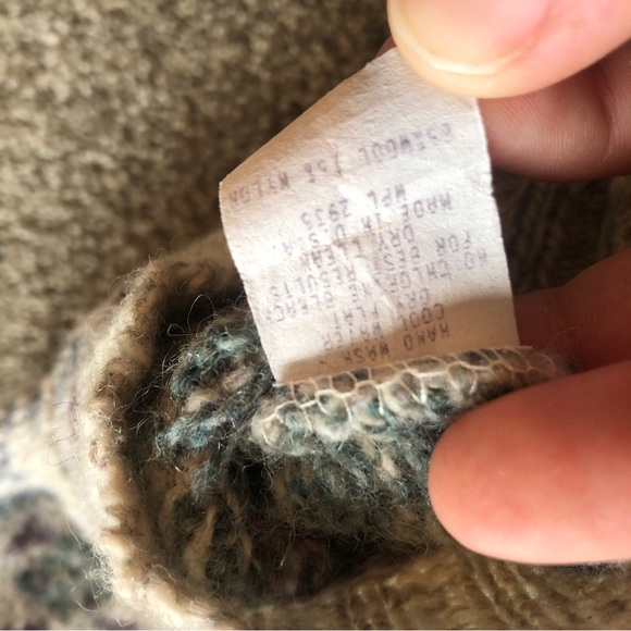 VINTAGE ALPS FINE WOMENS APPAREL SIZE LARGE GRANDPA WOOL SWEATER KNITTED PATTERN - Picture 8 of 10